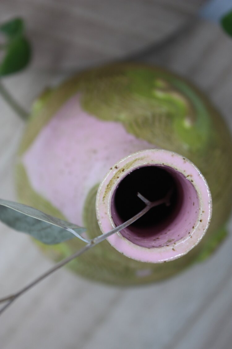 Retro Topographical Bud Vase