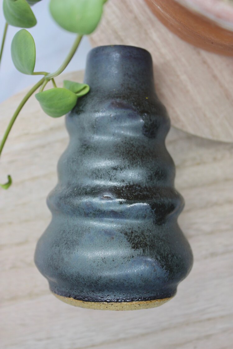 Velvet Black Bud Vase