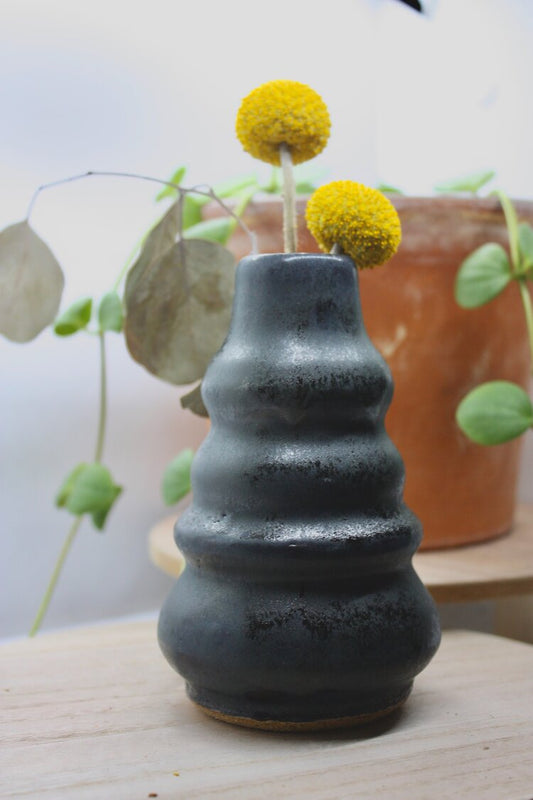 Velvet Black Bud Vase